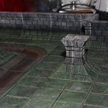 openforge sewers tabletop miniatures rpg terrain dungeon dnd pathfinder tiles 3d print model - Mito3D