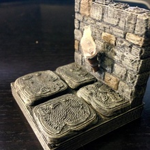 openforge stone torch wall tabletop 3d print model - Mito3D