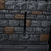 openforge arrow slit stone walls tabletop miniatures rpg terrain dungeon dnd pathfinder tiles 3d print model - Mito3D