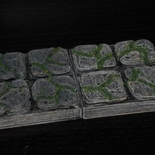 openforge ruined floor tile tabletop miniatures rpg terrain dungeon dnd pathfinder tiles 3d print model - Mito3D