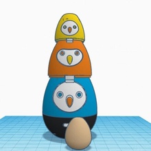 gigogne egg & garden easter toy tinkercad totem kawai 3d print model - Mito3D