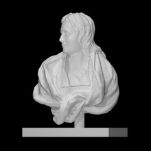 bust unknown man scan printable face head portrait rome sculpture marble 3d print model - Mito3D