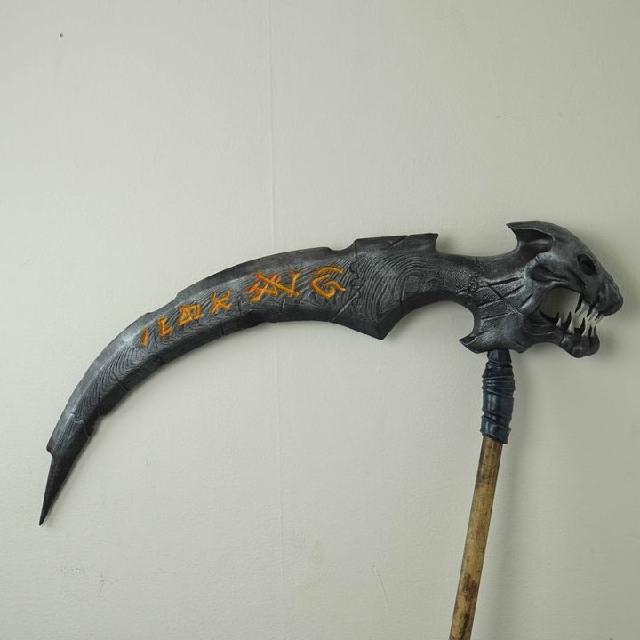 death's sycthe darksiders 2 - battle mop props & cosplay attachment axe game sword weapon videogames battlemop broom scythe battlemops 3D print model - Mito3D