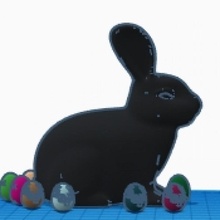 easter bunny pooper tinkercadeaster 3d print model - Mito3D