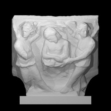 Meryemana resmi melekler taramak heykel mermer parça 3d print model - Mito3D