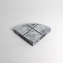 openforge cut-stone openlock curved floors tabletop miniatures rpg stone terrain tile dungeon dnd pathfinder tiles 3d print model - Mito3D