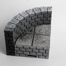 openforge cut-stone openlock curved risers tabletop miniatures rpg stone terrain tile dungeon dnd pathfinder tiles 3d print model - Mito3D