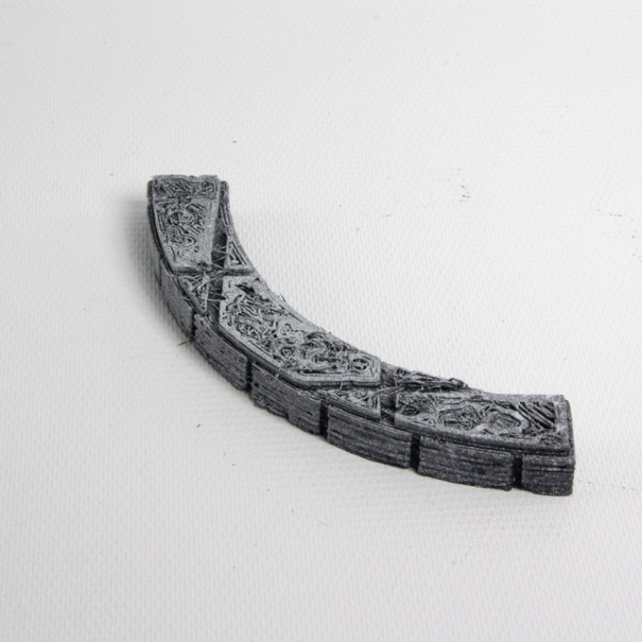 openforge cut-stone openlock curved flat ends tabletop miniatures rpg terrain tile dungeon dnd pathfinder tiles 3D print model - Mito3D