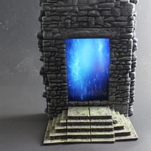 openforge ruined stone portal tabletop miniatures rpg terrain tile dungeon dnd pathfinder tiles cell phone openforge2 3d print model - Mito3D