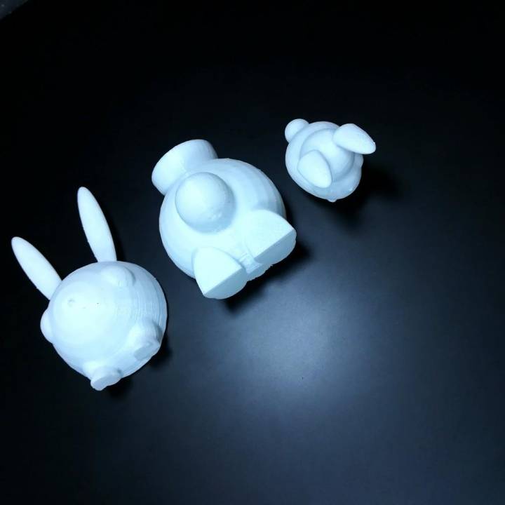 Tinkeroster Hase freundlicher Überraschung Garten Basteln 3D print model - Mito3D