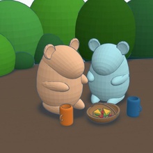 picnic uovo gioco Pasqua minusature 3d print model - Mito3D
