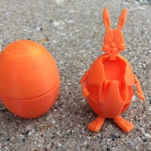 conejito huevo jardín Pascua Resurrección juguete transformador miniatura sorpresa tinkercad tinkercadaaster 3d print model - Mito3D