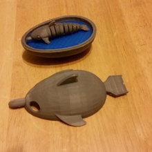 sorpresa delfín huevo jardín tinkercadaaster 3d print model - Mito3D