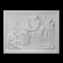 visitation virgin scan printable sculpture mary relief copy clay elisabeth 3d print model - Mito3D
