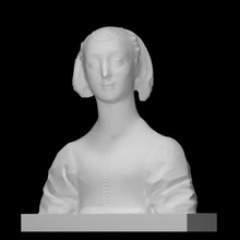 portrait marietta strozzi scan bust face hair head sculpture woman florence italy young 3d print model - Mito3D