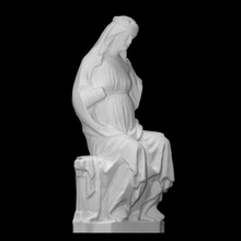 enthroned madonna scan sculpture marble italy sitting mary throne virgin blessed 3d print model - Mito3D