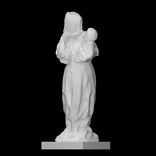vierge enfant perroquet analyse figure Jésus sculpture calcaire religieux Marie Christ béni 3d print model - Mito3D