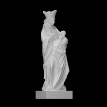 bakire çocuk taramak isa heykel Odun Madonna dini İsa meşe mübarek 3d print model - Mito3D