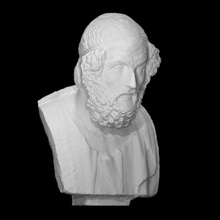 büst Homer taramak baş adam Vesika heykel şair 3d print model - Mito3D