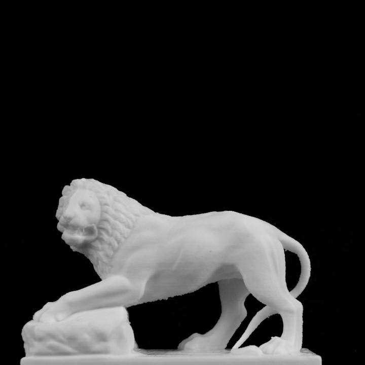 lion Spaß raire louvre paris Frankreich scan 3D print model - Mito3D