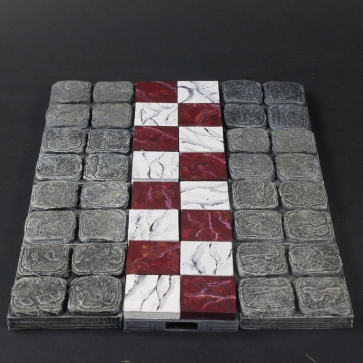 forja aberta 20 dinâmico chão suave cortar pedra rostos tampo mesa miniaturas rpg terreno telha masmorra dnd descobridor azulejos openforge2 Dynamicfloors 3D print model - Mito3D