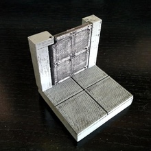 openforge smooth & edge rectangle doorway tabletop miniatures rpg terrain dungeon dnd pathfinder tiles 3d print model - Mito3D