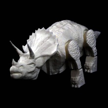 triceratops print-in-place toys & games dinosaur articulated supportfree printinplace 3d print model - Mito3D