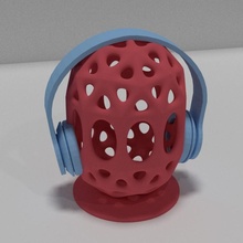 voronoi casque musique supporter gadgets électronique 3d print model - Mito3D