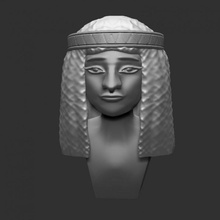 egyptian female head 3d print model - Mito3D