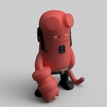 mini hellboy ventilateur art figurine jouets bandes dessinées wekster 3d print model - Mito3D