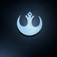 rebelde símbolo colgante pendiente ventilador Arte ligero estrella guerra Galaxias Youtube sable luz guerras rebeldes 3d print model - Mito3D