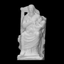 isis infant jesus scan baby egypt goddess mother sculpture limestone mary nursing 3d print model - Mito3D