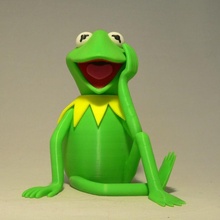 Kermit kurbağa hayran Sanat hayvan karikatür çizgi roman Kukla 3d print model - Mito3D