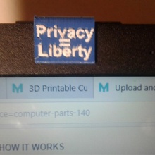 privacidade liberly Webcam cobrir bainha dual cor aparelhos eletrônicos liberdade 3d print model - Mito3D