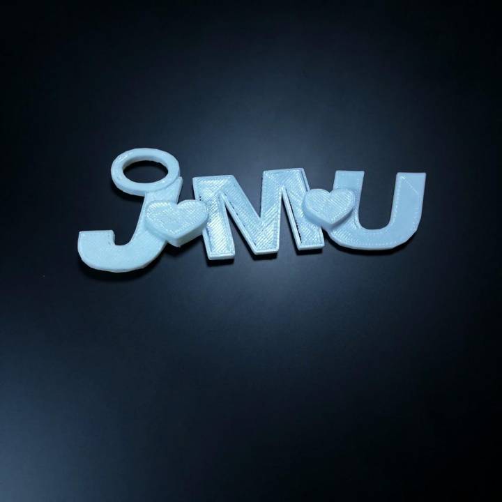 JMU chaveiro moda acessórios tinkercad 3D print model - Mito3D