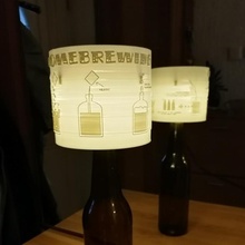 bottle night light litophane & garden lamp led nightlight 3d print model - Mito3D