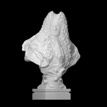ritratto contare Raimondo Montecuccoli scansione fallimento viso capelli testa uomo scultura marmo 3d print model - Mito3D