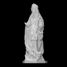 st Catherine Scan Zahl Skulptur Statue Frau Holz religiös Heilige Catherin 3d print model - Mito3D