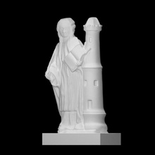 st barbara scan figure sculpture woman limestone religious saint 3d print model - Mito3D
