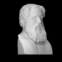 portrait Stoïcisme philosophe analyse buste visage tête homme sculpture marbre antique 3d print model - Mito3D