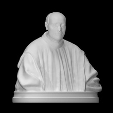 retrato palla di Bernardo rucelai escanear busto cara cabeza hombre escultura estuco 3d print model - Mito3D