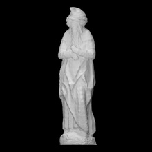 alto sacerdote escanear figura hombre escultura madera 3d print model - Mito3D