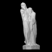 blind men scan figure sculpture statue woman wood oak czech 3d print model - Mito3D