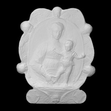Jungfrau Kind Kranz Engel Scan Jesus Skulptur Marmor religiös Maria Linderung Christus gesegnet 3d print model - Mito3D