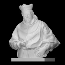 portrait cardinal montalto scan face head man sculpture marble 3d print model - Mito3D