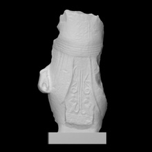 male torso egyptianesque dress scan body egypt figure man sculpture limestone 3d print model - Mito3D