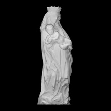 virgem criança Varredura Jesus escultura madeira madona religioso Maria Cristo 3d print model - Mito3D