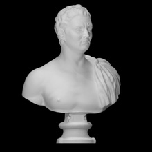 baron philipp voon stosch scan bust face head man portrait sculpture marble von 3d print model - Mito3D