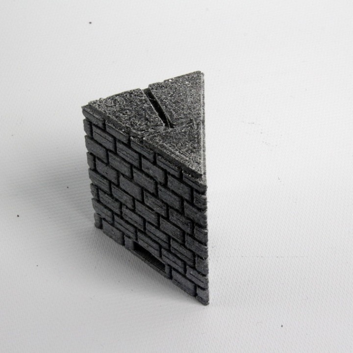 openforge cut-stone openlock angled height risers tabletop miniatures rpg terrain tile dungeon dnd pathfinder tiles 3D print model - Mito3D