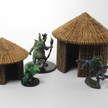 openforge tribale capanna tavolo miniature rpg terreno prigione dnd esploratore openforge2 3d print model - Mito3D